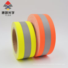 Fluorescent Flame Retardant Reflective Fabric Tape for Firefighter Clothes